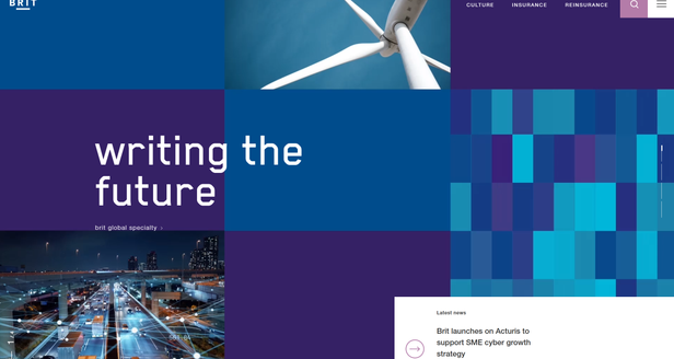 screenshot of Brit Insurance
