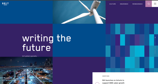 screenshot of Brit Insurance
