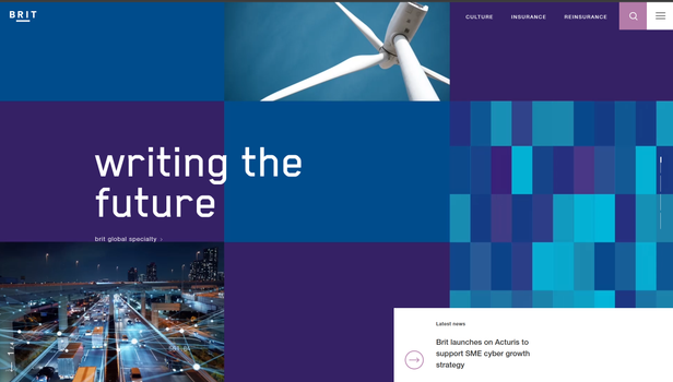 screenshot of Brit Insurance