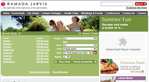 Ramada Jarvis Hotels screenshot of Ramada Jarvis Hotels