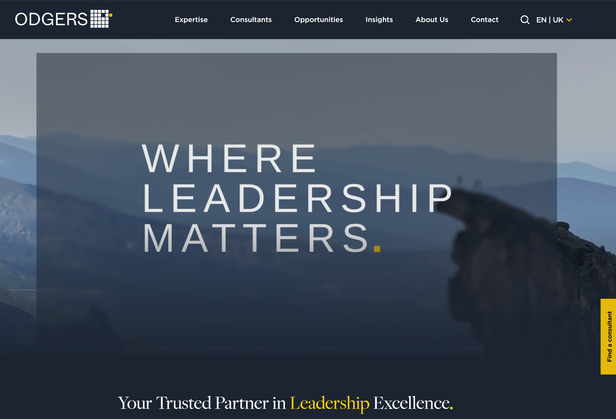 screenshot of Odgers