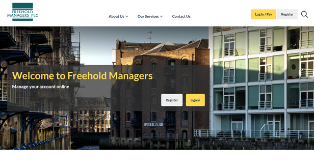 screenshot of Freehold Managers