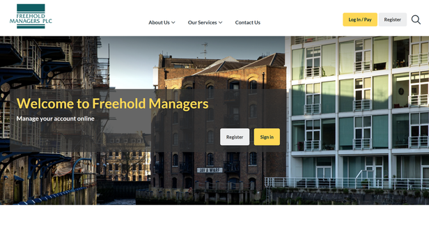 screenshot of Freehold Managers