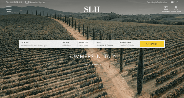 screenshot of Small Luxury Hotels